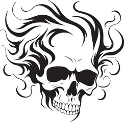 Obraz premium human skull tattoo vector illustration