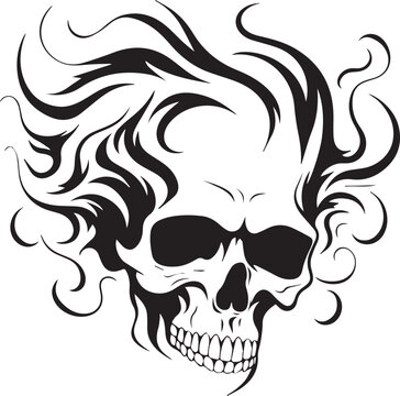 human skull tattoo vector illustration