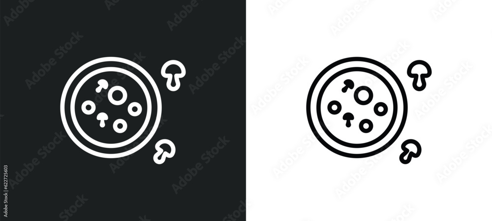 Poster preparation outline icon in white and black colors. preparation flat vector icon from fast food coll