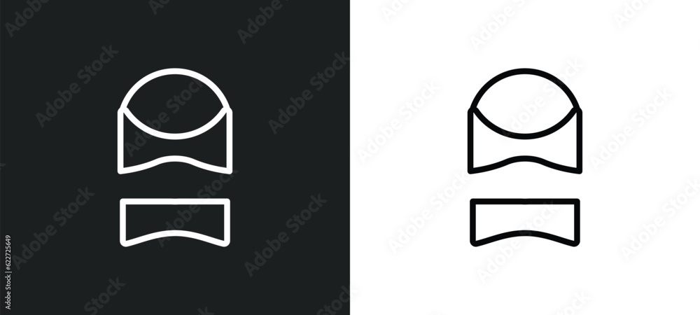 Poster ordering outline icon in white and black colors. ordering flat vector icon from fast food collection