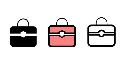 bag vector icon with simple, elegant, modern, and flat design style. medial bag vector lines. bag icon for business