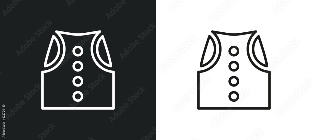 Poster skirt black short outline icon in white and black colors. skirt black short flat vector icon from fashion collection for web, mobile apps and ui.