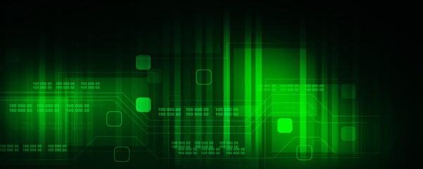 2d illustration Abstract futuristic electronic circuit technology background
