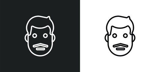 uncle outline icon in white and black colors. uncle flat vector icon from family relations collection for web, mobile apps and ui. - obrazy, fototapety, plakaty