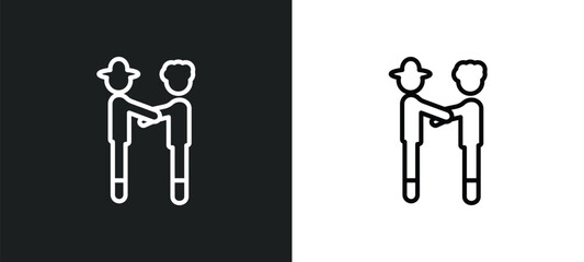 father-in-law outline icon in white and black colors. father-in-law flat vector icon from family relations collection for web, mobile apps and ui.