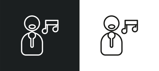 soprano outline icon in white and black colors. soprano flat vector icon from entertainment collection for web, mobile apps and ui.