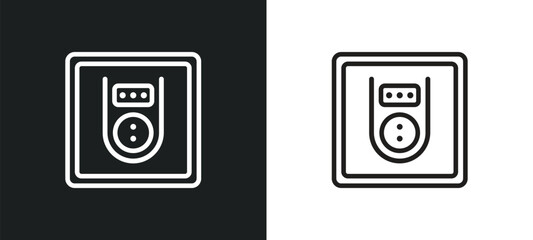 skee ball outline icon in white and black colors. skee ball flat vector icon from entertainment collection for web, mobile apps and ui.