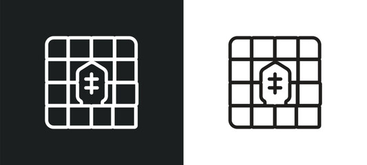 shogi outline icon in white and black colors. shogi flat vector icon from entertainment collection for web, mobile apps and ui.