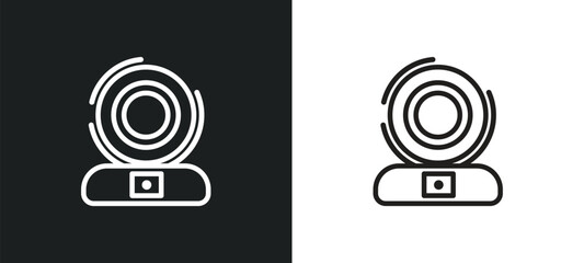crystal outline icon in white and black colors. crystal flat vector icon from entertainment and arcade collection for web, mobile apps and ui.