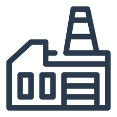Factory icon representing industry and production icon