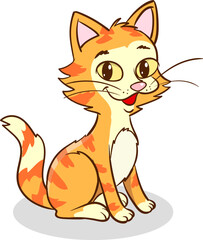little cute cat vector illustration
