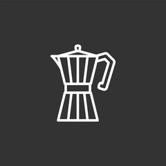 Coffee maker icon editable stroke