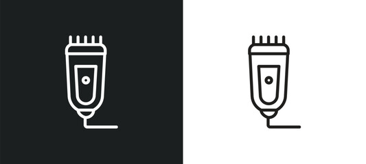 trimmer outline icon in white and black colors. trimmer flat vector icon from electronic devices collection for web, mobile apps and ui.