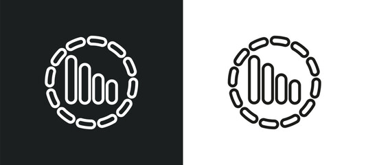 Obraz premium low outline icon in white and black colors. low flat vector icon from electrian connections collection for web, mobile apps and ui.