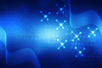 2D illustration medical structure background