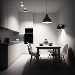 Beautiful small kitchen interior
