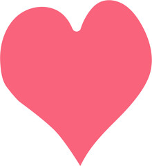 speech bubble balloon pink color heart shape icon sticker memo keyword planner text box banner, flat png transparent element design