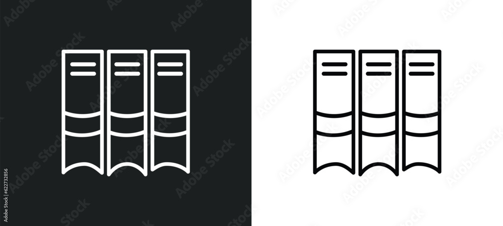 Poster books group of three from side view outline icon in white and black colors. books group of three fro
