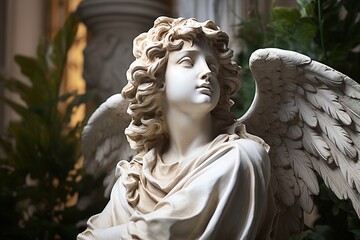 stone statue of angel.