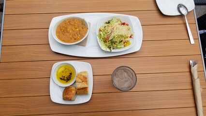Salad & Soup meal at lunchtime 3