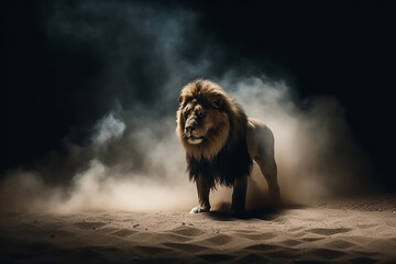 Eternal Roar: Lion's Dominance - obrazy, fototapety, plakaty