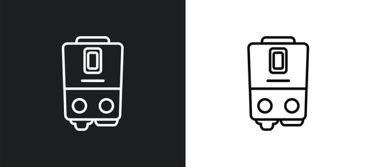 geyser outline icon in white and black colors. geyser flat vector icon from ecology collection for web, mobile apps and ui.