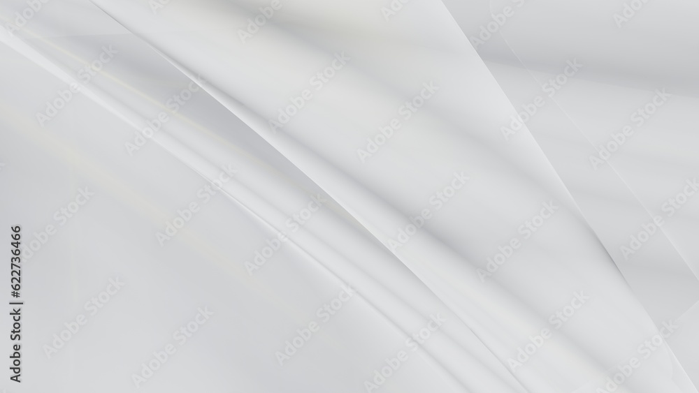 Aufkleber abstract white background with smooth lines in 3d rendering for posters concept