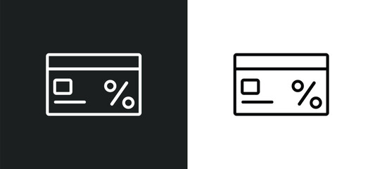 loyalty card outline icon in white and black colors. loyalty card flat vector icon from ecommerce collection for web, mobile apps and ui.