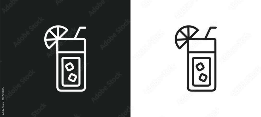 Poster lemonade outline icon in white and black colors. lemonade flat vector icon from drinks collection fo