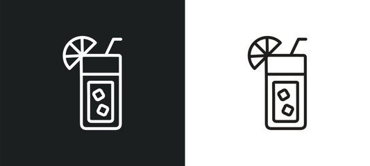 lemonade outline icon in white and black colors. lemonade flat vector icon from drinks collection for web, mobile apps and ui.