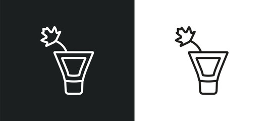 bloody mary outline icon in white and black colors. bloody mary flat vector icon from drinks collection for web, mobile apps and ui.