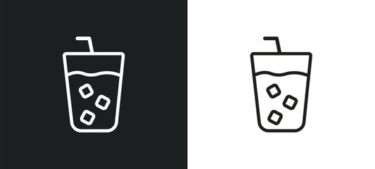beverage outline icon in white and black colors. beverage flat vector icon from drinks collection for web, mobile apps and ui.