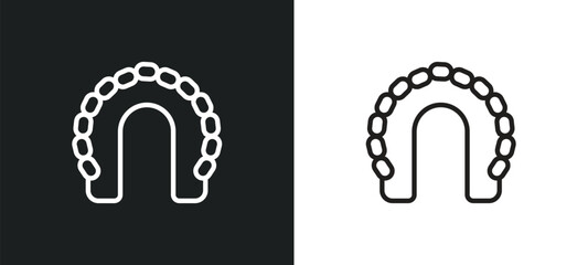 maxilla outline icon in white and black colors. maxilla flat vector icon from dentist collection for web, mobile apps and ui. © Digital Bazaar