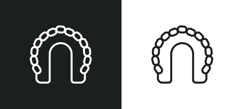 maxilla outline icon in white and black colors. maxilla flat vector icon from dentist collection for web, mobile apps and ui.