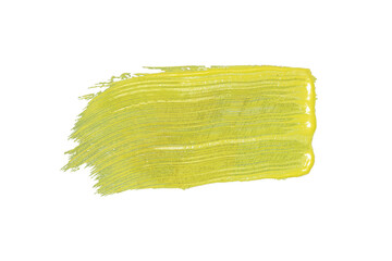 yellow paint on white background