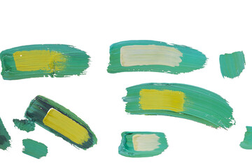 set of watercolor paint strokes