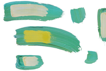 set of watercolor paint strokes