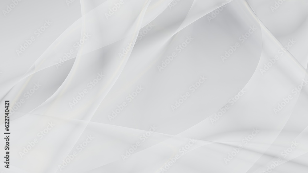 Poster abstract white background with smooth lines in 3d rendering for posters concept