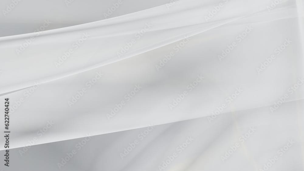 Poster abstract white background with smooth lines in 3d rendering for posters concept