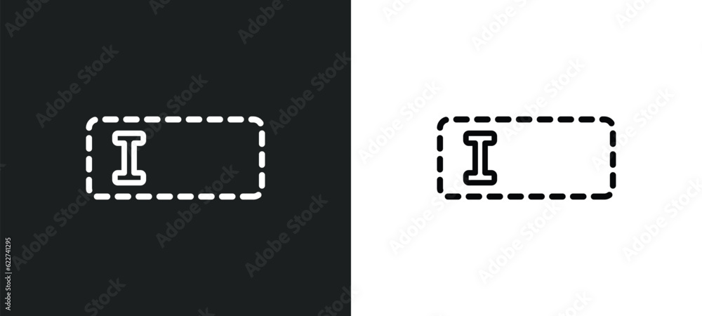 Poster typing outline icon in white and black colors. typing flat vector icon from cursor collection for web, mobile apps and ui.