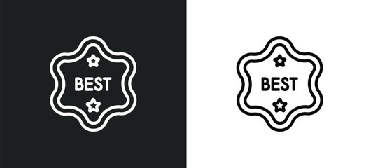 best seller outline icon in white and black colors. best seller flat vector icon from economyandfinance collection for web, mobile apps and ui.