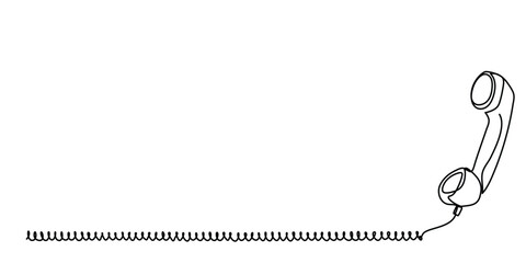 Continuous lines telephone space for text