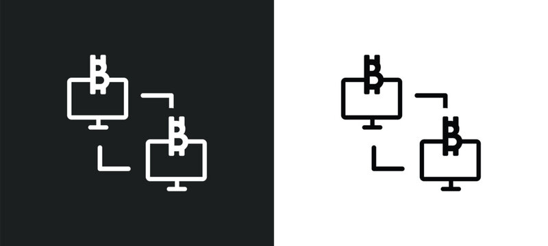 nem outline icon in white and black colors. nem flat vector icon from cryptocurrency collection for web, mobile apps and ui.