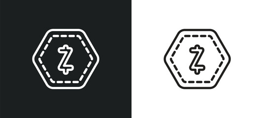 outline icon in white and black colors. flat vector icon from cryptocurrency economy collection for web, mobile apps and