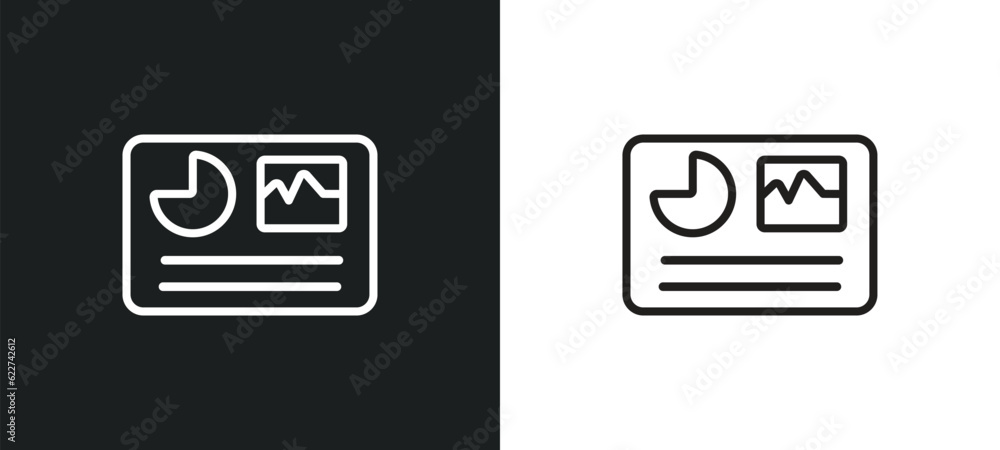Poster crypto hash rate outline icon in white and black colors. crypto hash rate flat vector icon from cryp