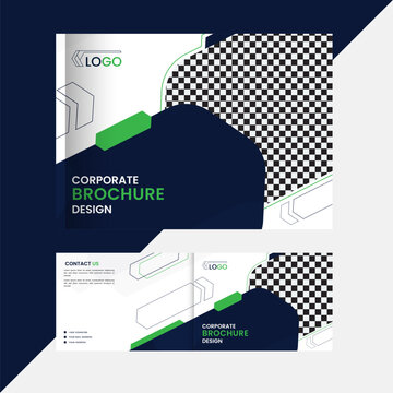 Minimal business landscape brochure report and magazine creative design