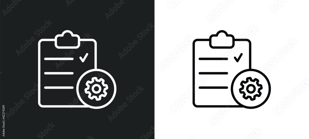 Poster project outline icon in white and black colors. project flat vector icon from crowdfunding collectio