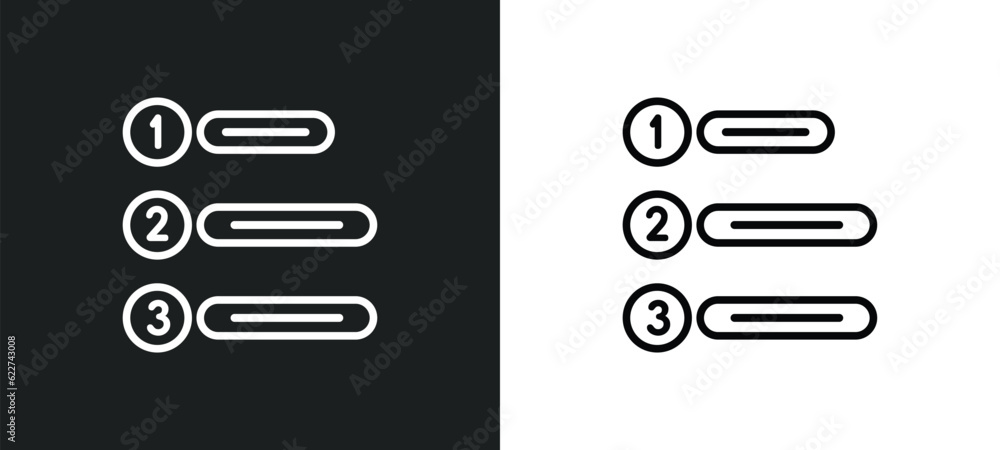 Poster priority outline icon in white and black colors. priority flat vector icon from content collection f