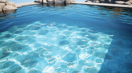 Crystal clear pool water in high definition.