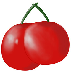 cherry isolated on white background